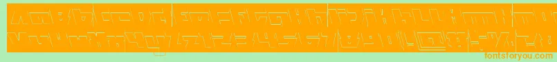 TransformationHollowInverse Font – Orange Fonts on Green Background