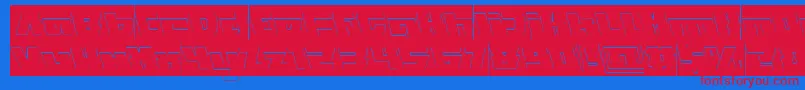 TransformationHollowInverse Font – Red Fonts on Blue Background