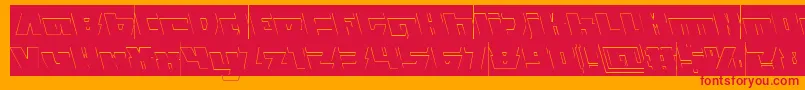 TransformationHollowInverse Font – Red Fonts on Orange Background