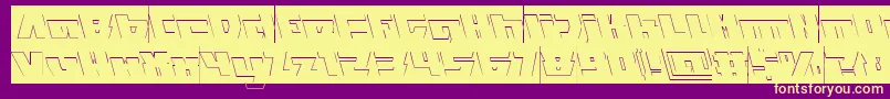 TransformationHollowInverse Font – Yellow Fonts on Purple Background