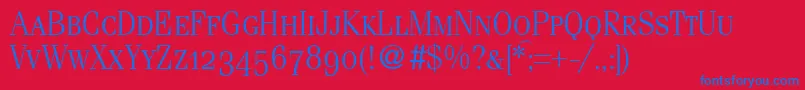 FerventsmcRegularDb Font – Blue Fonts on Red Background