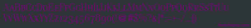 フォントFerventsmcRegularDb – 黒い背景に紫のフォント