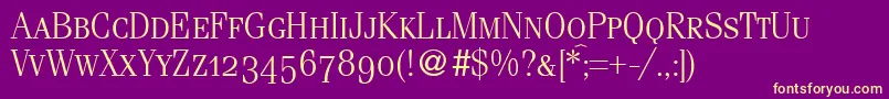 FerventsmcRegularDb Font – Yellow Fonts on Purple Background