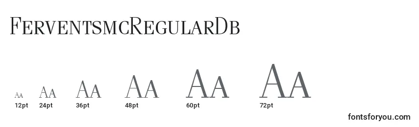Размеры шрифта FerventsmcRegularDb