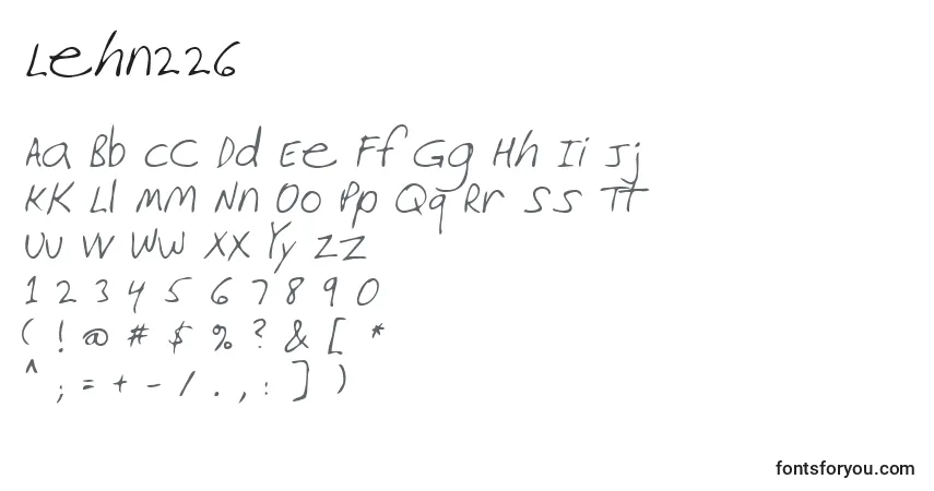 A fonte Lehn226 – alfabeto, números, caracteres especiais