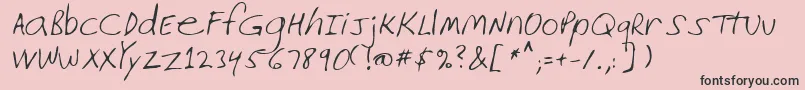 Lehn226 Font – Black Fonts on Pink Background