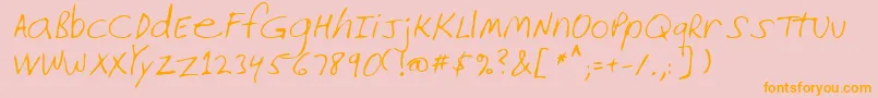 Lehn226 Font – Orange Fonts on Pink Background