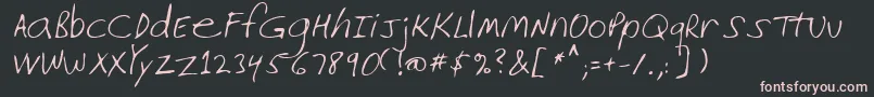 Lehn226 Font – Pink Fonts on Black Background