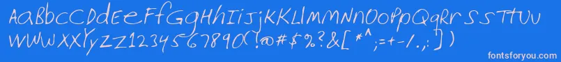 Lehn226 Font – Pink Fonts on Blue Background