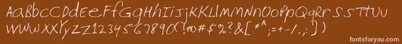Lehn226 Font – Pink Fonts on Brown Background
