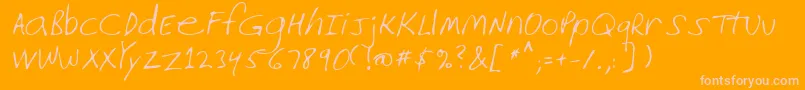 Lehn226 Font – Pink Fonts on Orange Background