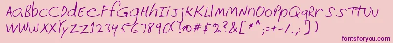 Lehn226 Font – Purple Fonts on Pink Background