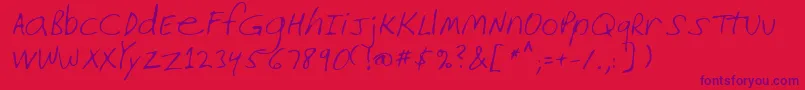 Lehn226 Font – Purple Fonts on Red Background