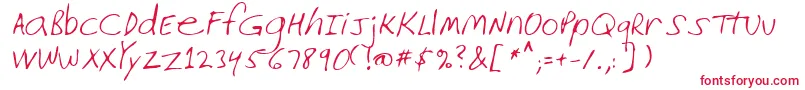 Lehn226-Schriftart – Rote Schriften auf weißem Hintergrund