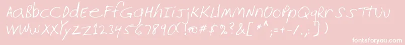 Lehn226-Schriftart – Weiße Schriften auf rosa Hintergrund