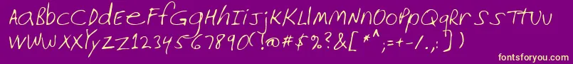 Lehn226 Font – Yellow Fonts on Purple Background