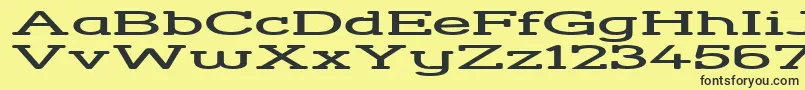 StreetCornerSlabHyperextend Font – Black Fonts on Yellow Background