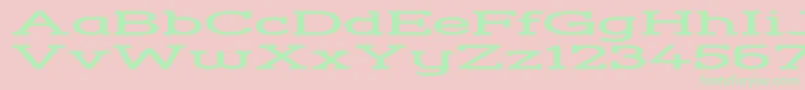 StreetCornerSlabHyperextend Font – Green Fonts on Pink Background