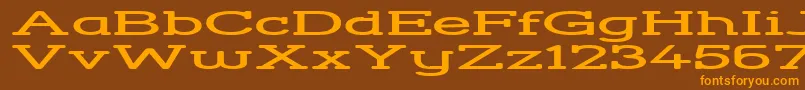 StreetCornerSlabHyperextend Font – Orange Fonts on Brown Background