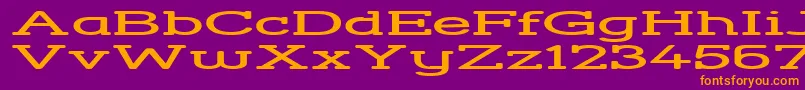 StreetCornerSlabHyperextend Font – Orange Fonts on Purple Background