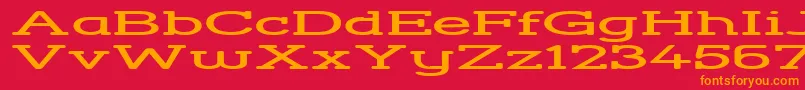 StreetCornerSlabHyperextend Font – Orange Fonts on Red Background