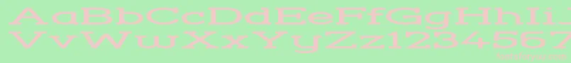 StreetCornerSlabHyperextend Font – Pink Fonts on Green Background