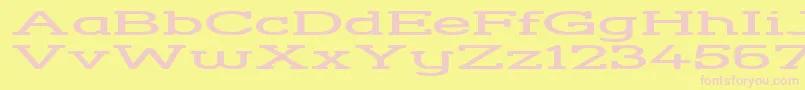 StreetCornerSlabHyperextend Font – Pink Fonts on Yellow Background