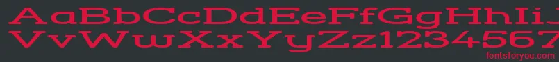 StreetCornerSlabHyperextend Font – Red Fonts on Black Background