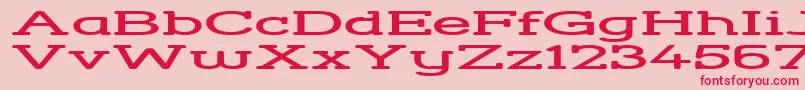 StreetCornerSlabHyperextend Font – Red Fonts on Pink Background