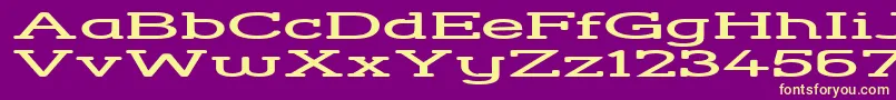 StreetCornerSlabHyperextend Font – Yellow Fonts on Purple Background