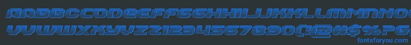 Annapolischromeital Font – Blue Fonts on Black Background