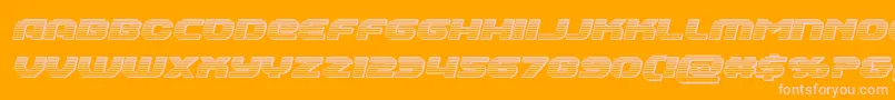 Weitere Informationen zur Annapolischromeital-Schriftart Annapolischromeital-Schriftart – Rosa Schriften auf orangefarbenem Hintergrund