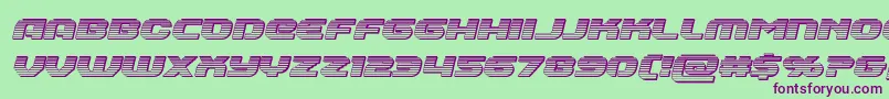 Annapolischromeital Font – Purple Fonts on Green Background