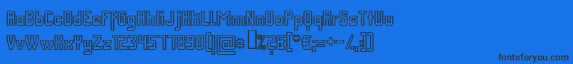 Fmcout Font – Black Fonts on Blue Background