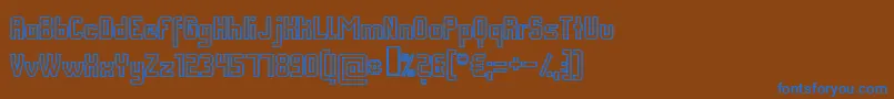 Шрифт Fmcout – синие шрифты на коричневом фоне