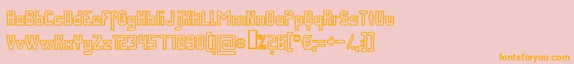 Fmcout Font – Orange Fonts on Pink Background