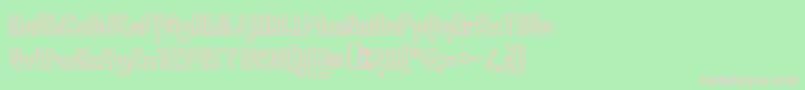 Fmcout Font – Pink Fonts on Green Background