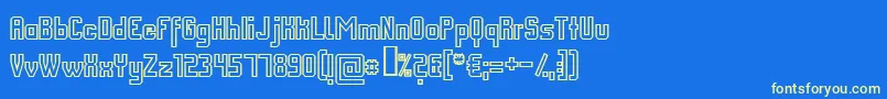 Шрифт Fmcout – жёлтые шрифты на синем фоне