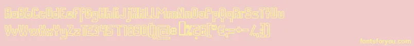 Fmcout Font – Yellow Fonts on Pink Background