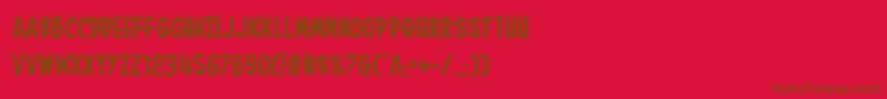 Police Inhouseedition – polices brunes sur fond rouge