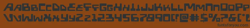 フォントXpedxtraexpand – 黒い文字が茶色の背景にあります