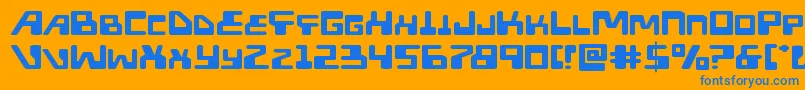 Xpedxtraexpand Font – Blue Fonts on Orange Background