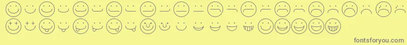 SmileyRegular Font – Gray Fonts on Yellow Background