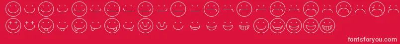 SmileyRegular Font – Pink Fonts on Red Background