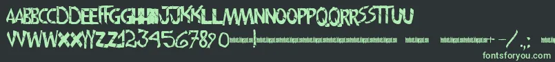 Frankenwiniefont Font – Green Fonts on Black Background