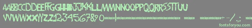 Frankenwiniefont-Schriftart – Grüne Schriften auf grauem Hintergrund