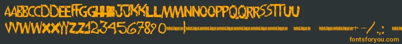 Frankenwiniefont Font – Orange Fonts on Black Background