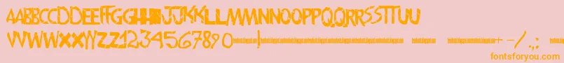 Frankenwiniefont Font – Orange Fonts on Pink Background