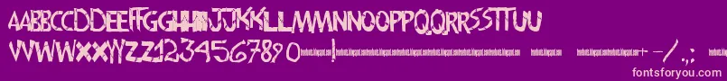 Frankenwiniefont Font – Pink Fonts on Purple Background