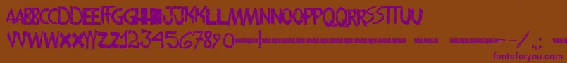 Frankenwiniefont Font – Purple Fonts on Brown Background